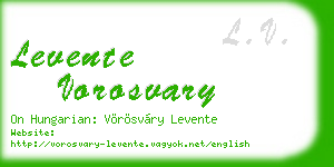 levente vorosvary business card